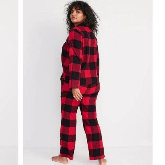NWT Red Black Buffalo Plaid Flannel Pajama Set XL - Picture 4 of 5